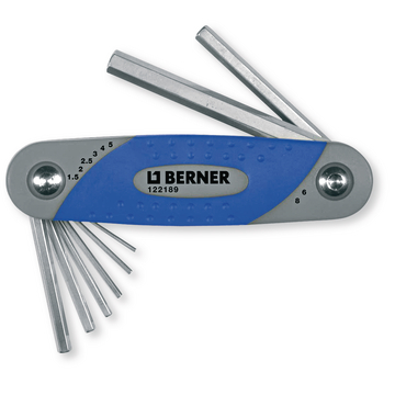 Set tascabile chiavi maschio esagonale Berner (8 pz)